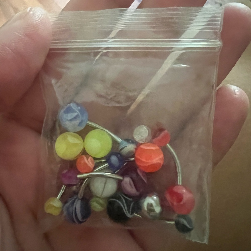 Colorful Ball Piercing Set - Picture 2 of 2
